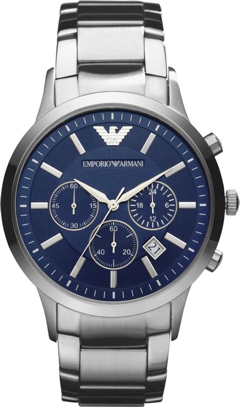 Emporio Armani Stainless Steel Analog Blue Dial .